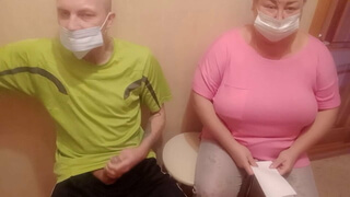 a woman jerks off my cock in the waiting room